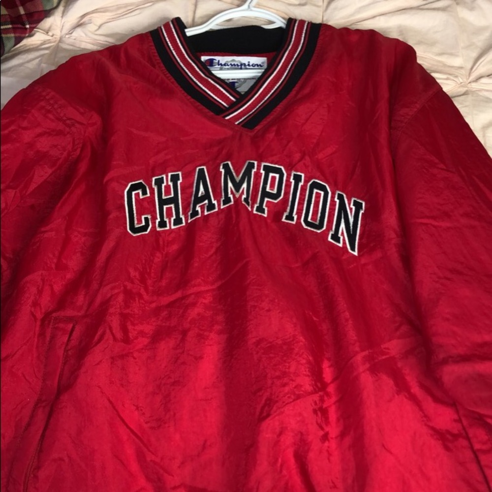 Red Vintage Champion Crew Neck